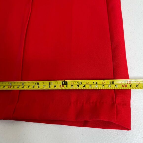 NWT Ashley Stewart Pintuck Wide Leg Red Palazzo Pants High Rise Pockets Women 18 - Picture 13 of 14